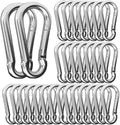 30 Pack M4 Mini Carabiner Clips, 1.57 Inch Spring-Loaded Snap Hooks by Unknown