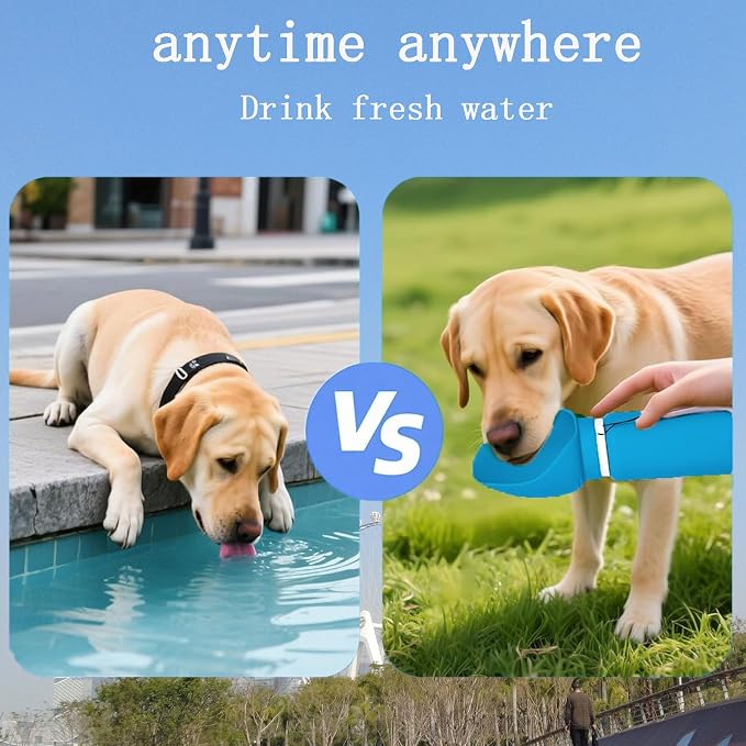 Portable Collapsible Dog Water Bottle - 550ml - Image 4
