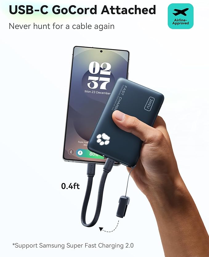 INIU Portable Charger, Ultra Slim 10000mAh 45W PD Power Bank, Fast Charging - Image 4