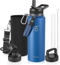 Trebo Water Bottle 40oz with Paracord Handle, Half Gallon Large Vacuum Triple by StayHotStayColdStayGreen