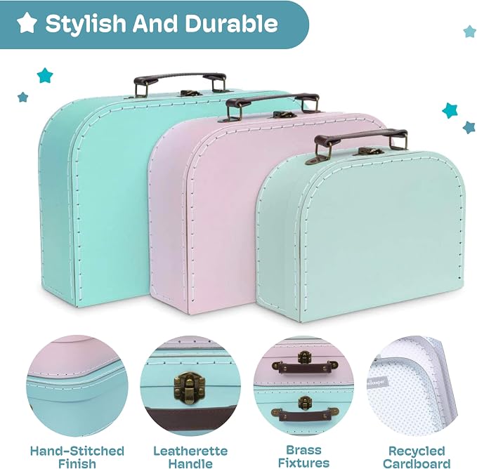Jewelkeeper Paperboard Suitcases - Image 5