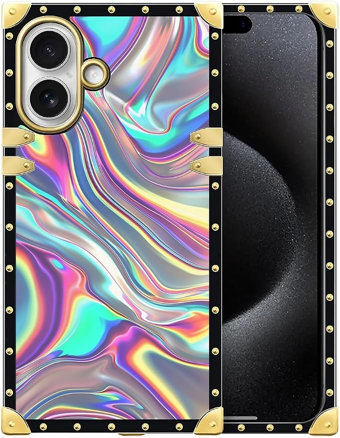 for iPhone 17 Case Luxury Golden Decoration by Unknown