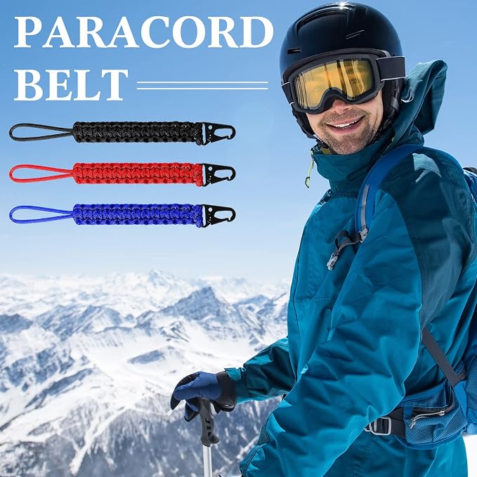 Shappy 3 Pcs Paracord Keychain Weave 550 Paracord 9 Inch Tactical Lanyard - Image 5