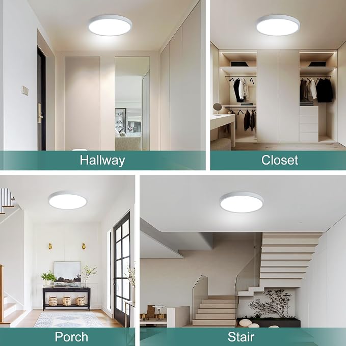 12 Inch Motion Sensor Ceiling Light Indoor, 24w Flush Mount Light Fixture Round - Image 6