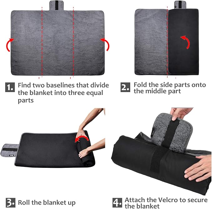 Tirrinia Large Waterproof Outdoor Blanket, Soft Warm Windproof Stadium Blanket - Image 8