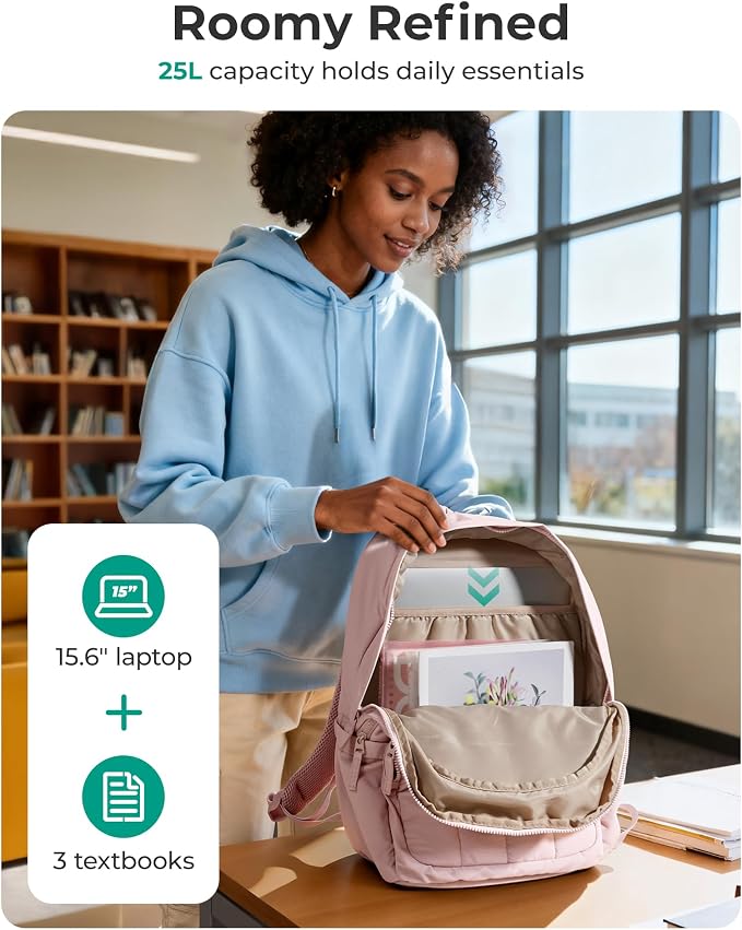 BAGSMAT Womens Backpack Travel Laptop Backpack - Image 4
