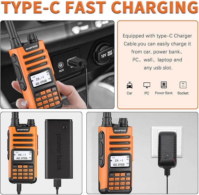 BAOFENG GM-15 Pro 8W GMRS Radio, Long Range Two Way Radio Rechargeable - Image 5