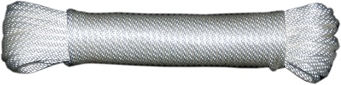 T.W Evans Cordage Co. 44-053 5/32-Inch Solid Braid Nylon Rope 50-Feet Hank by Unknown