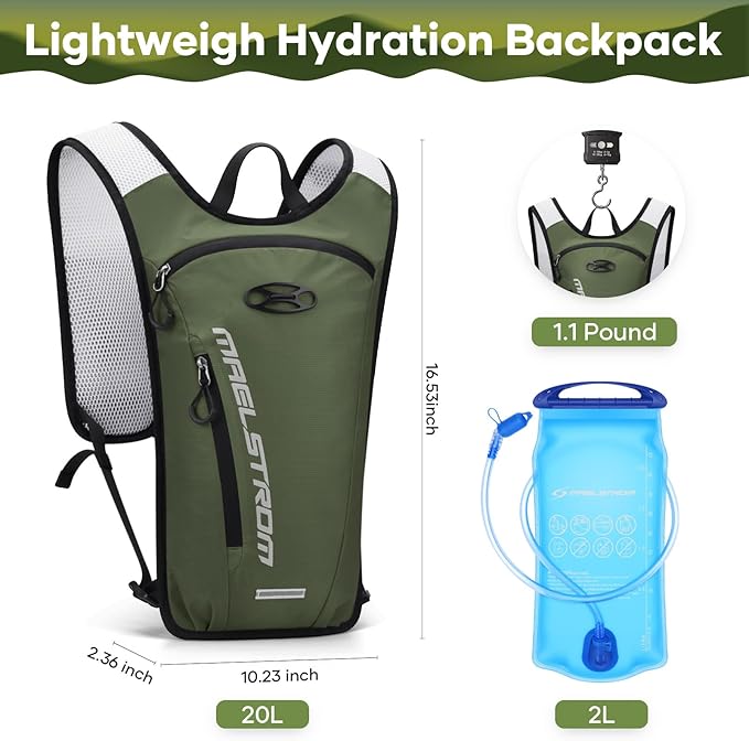 Maelstrom Hydration Backpack, Hiking Backpack - Image 4