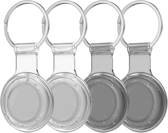 Compatible with AirTag Holder Case Keychain 4 Pack, by HATALKIN