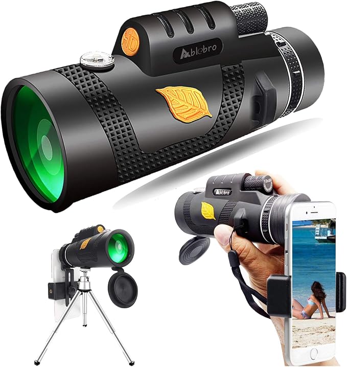 Monocular Telescope, High Power 12X50 Handheld Prism Scope by ABLEBRO