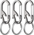 TISUR Titanium Carabiner Keychain Clip, Anti-Lost Key Ring Holder, Self-Locking by TISUR