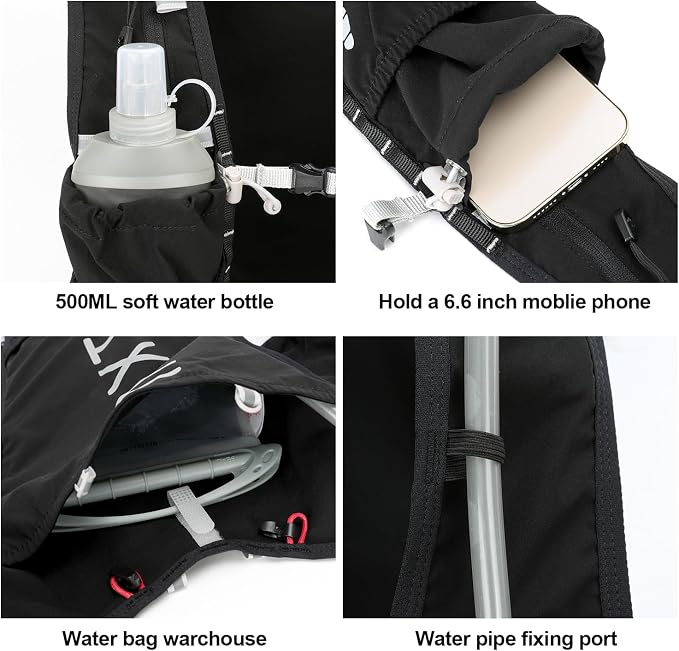 INOXTO Running Hydration Vest Backpack, Lightweight Insulated Pack - Image 2