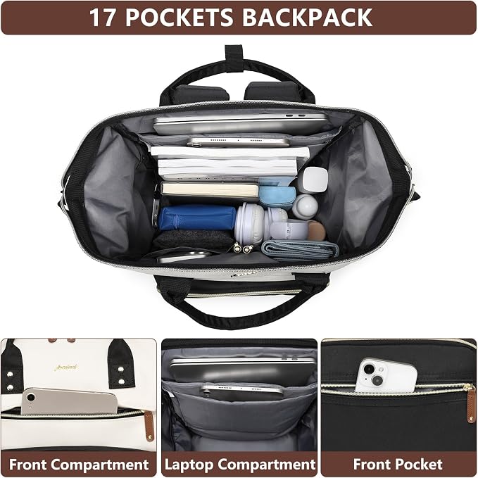 Focdod Backpack for Women, Fits 15.6 Inch Laptop Bag Fashion Travel Work Bag - Image 2