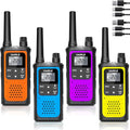 Rechargeable Walkie Talkies Long Range, 4 Pack Walkie Talkies by DURLK
