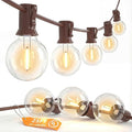 SUNSGNE 25FT Brown Outdoor String Lights, Shatterproof LED Globe String Lights by SUNSGNE