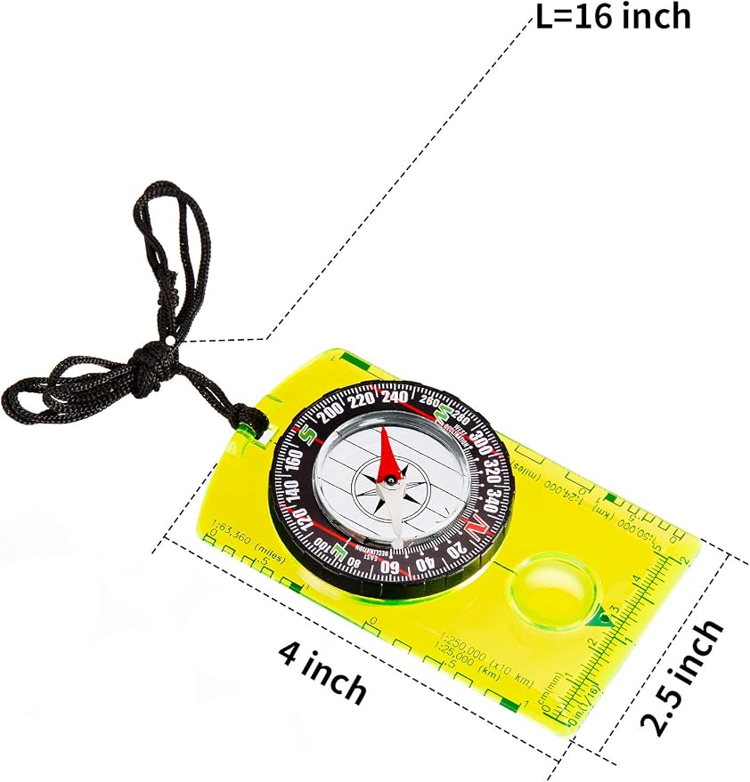 Gejoy 6 Pieces Orienteering Compass Bulk Scout Compass - Image 2
