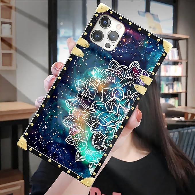 Compatible with iPhone 12 Pro Max Case, Starry Sky Colourful Mandala Luxury - Image 7