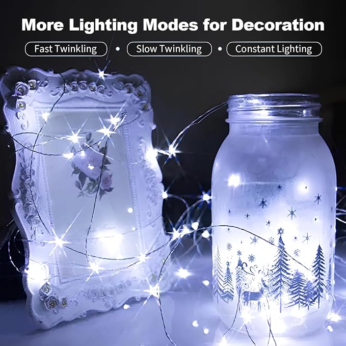 20 Pack LED Fairy Lights Battery Operated, 7FT 20 LED Waterproof Mini Twinkle - Image 2