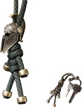 Paracord Keychain with Retro Brass Helmet Bead by KANGDAWEI
