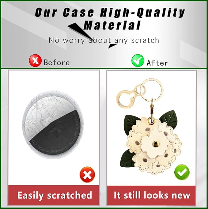 BORKUANA Leather Keychain Holder Case Compatible - Image 3