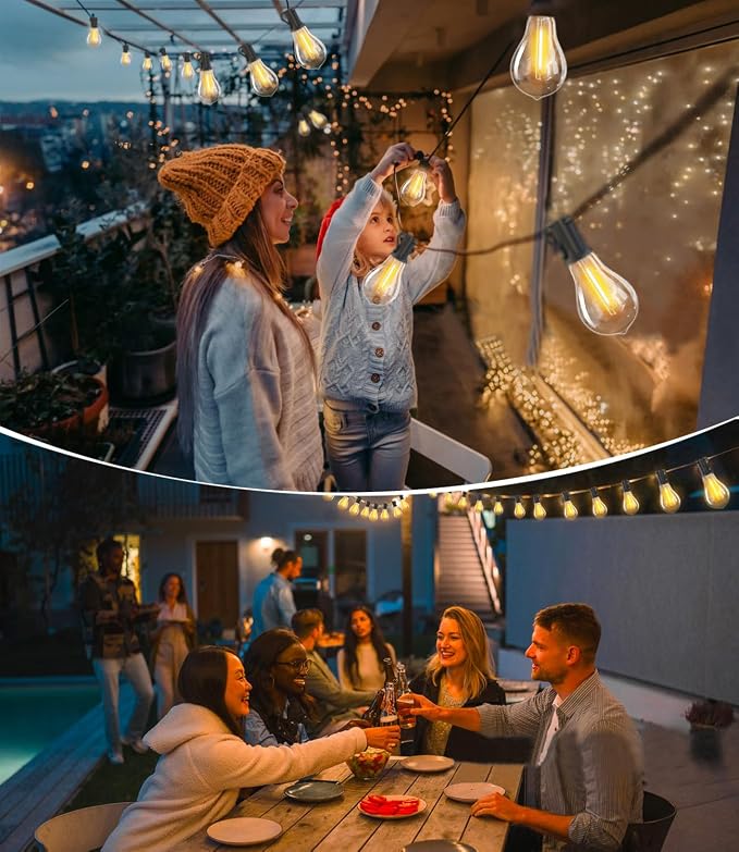 DAMAING Outdoor String Lights 100FT Patio String Lights Waterproof - Image 4