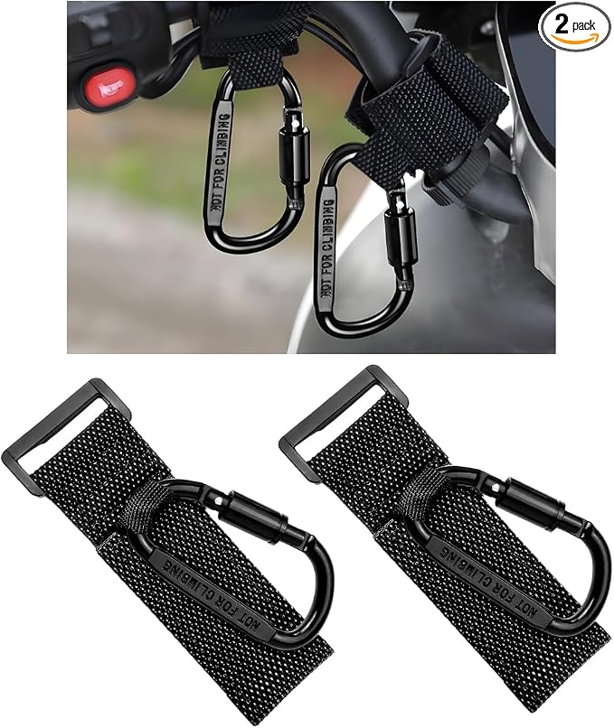 KVAEY 2 Pack Multipurpose Hook for Hanging Helmet, Durable Carabiners, Roll Bar by Unknown