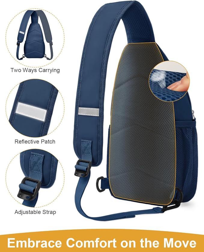 Pritent Crossbody Bags for Women Man Waterproof Sling Bag Backpack Trendy - Image 4