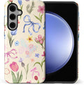 for Samsung Galaxy S23 FE Case, HL2 Aesthetic Flower Preppy Collage Hybrid 2 by Unknown