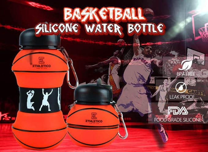 Collapsible Water Bottles with Carabiner Food Grade Sports Water Bottle - Image 3