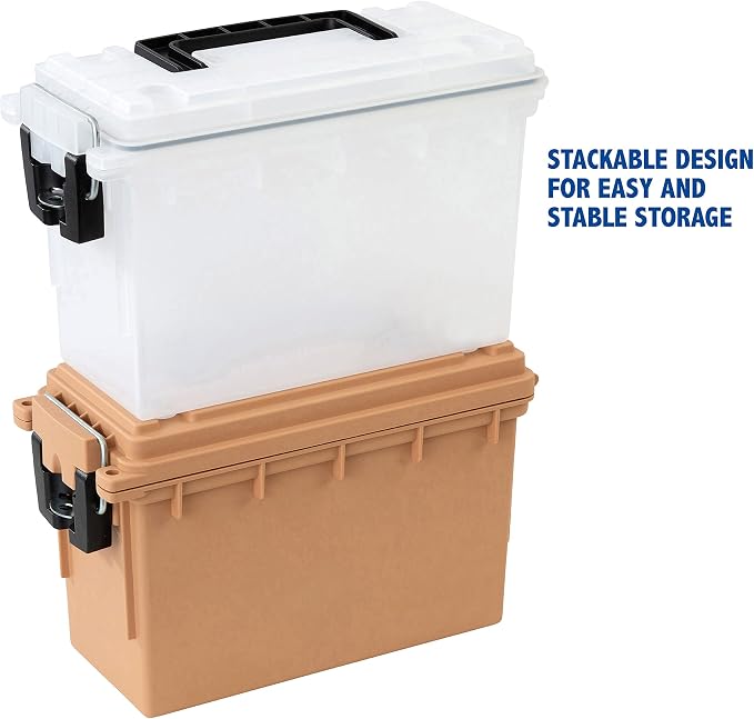 Sheffield 12635 Ammo Storage Box, Stackable .30 Cal Field Boxes, Water and Dust - Image 6