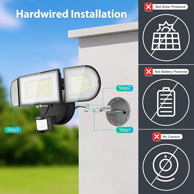 iMaihom 180W 18000LM Motion Sensor Outdoor Light - Image 2