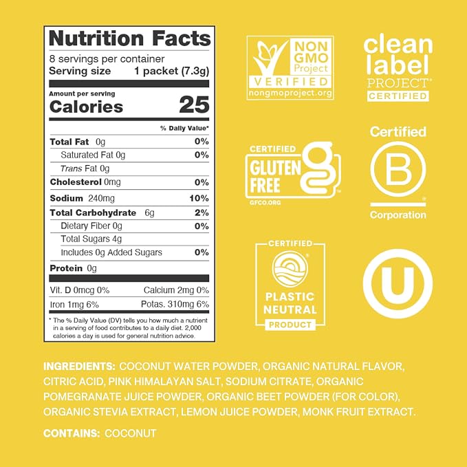 Cure Hydration | Plant-Based Electrolyte Drink Mix | No Added Sugar | FSA-HSA | - Image 2