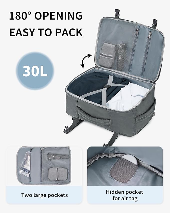 ECOHUB Travel Backpack for Men, Laptop Carry on Backpack - Image 4
