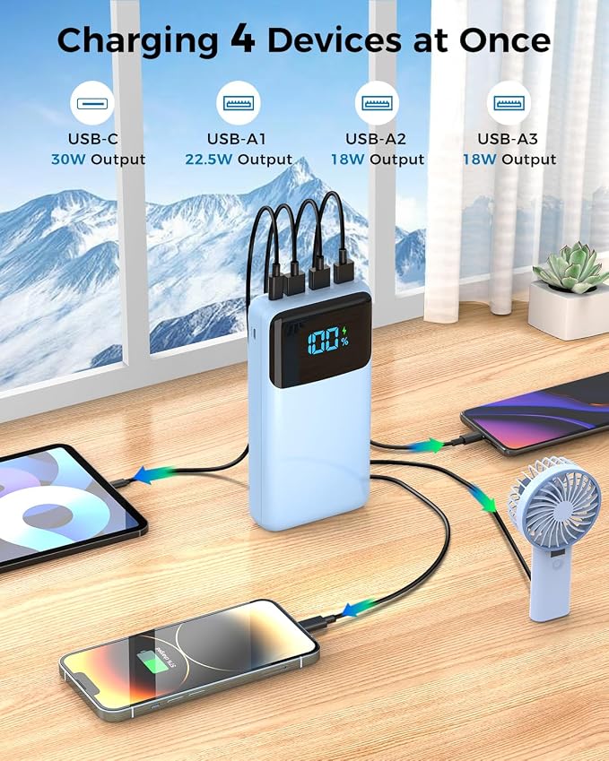 Portable Charger 50000mAh Power Bank, USB-C PD 30W Fast Charging, High Capacity - Image 2