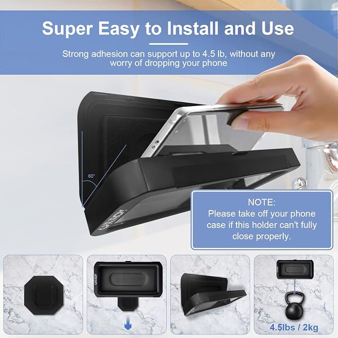 URROY Shower Phone Holder Waterproof, 360° Rotation Shower Phone Case, Anti-Fog - Image 5