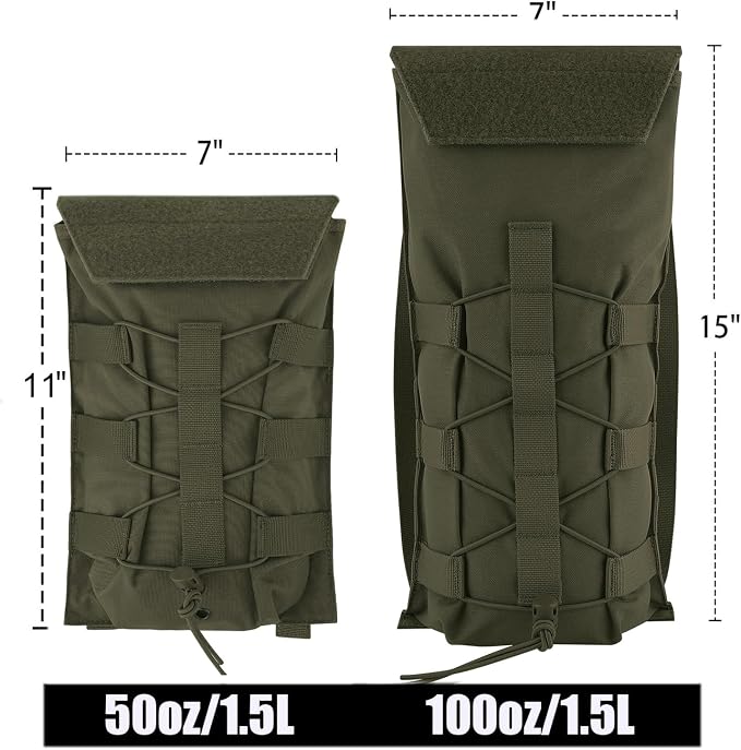 PETAC GEAR 1.5L / 3L Tactical Hydration Pack，Molle Carrier Pouch - Image 3