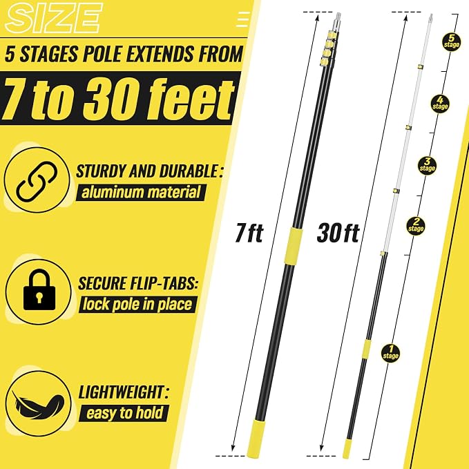 7-30 ft Telescopic Extension Pole - Image 2