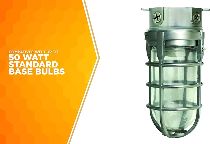 Woods L1706BS Vandal Resistant 150W Incandescent Security Light; Ceiling Mount; - Image 4