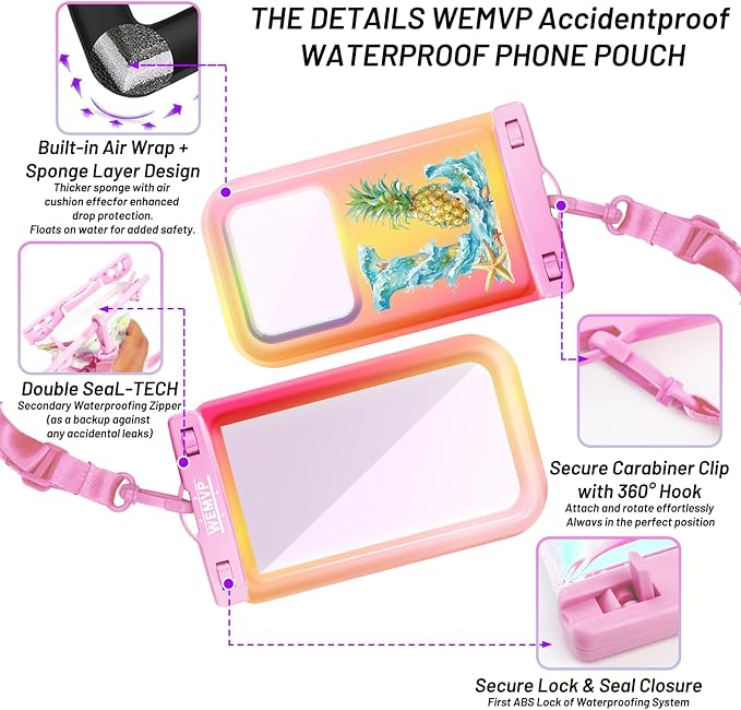 Personalized Initial Waterproof Phone Pouch Case - Image 3