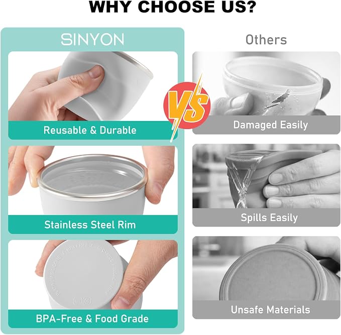 Collapsible Travel Cup, BPA-Free Reusable Water Cup, Lightweight Drinking Cups - Image 3