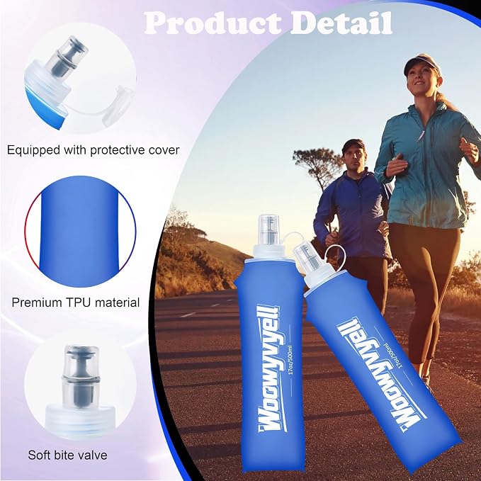 Running Vest Soft Flask, Collapsible Water Bottles - Image 5