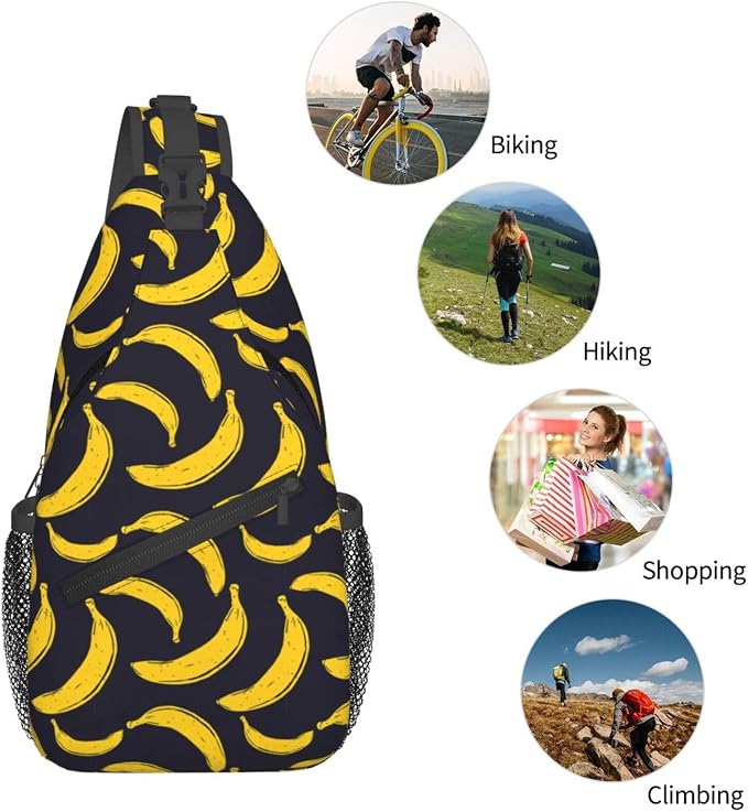 Pop Art Banana Sling Bag For Women Men Fashion Fruits Print Backpack Crossbody - Image 6