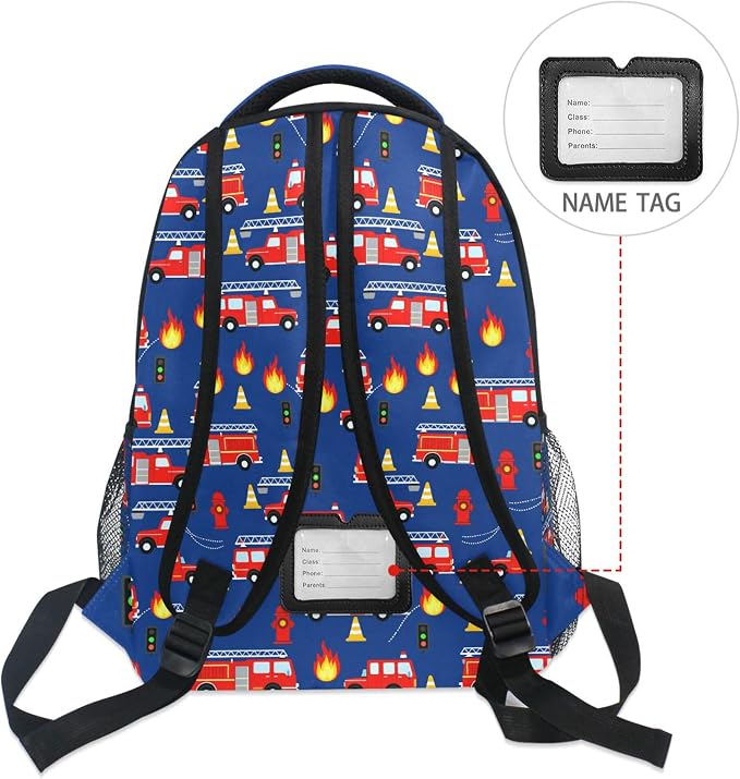 Wamika Monster Car Kids Backpack Trucks Racing Cars School Backpacks Boys Girls - Image 6