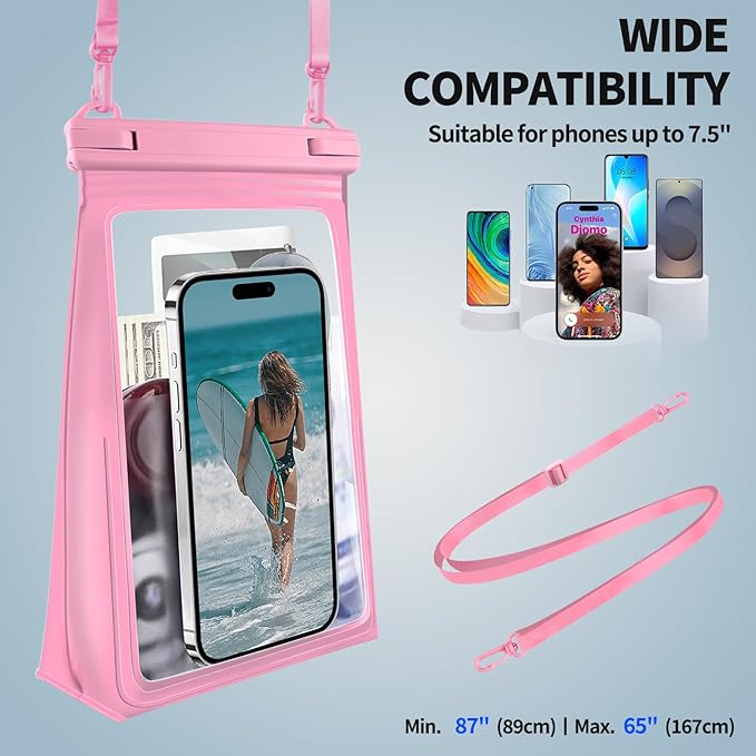 PEDVSTY Large Waterproof Phone Pouch, Cell Phone Dry Bag - Image 5
