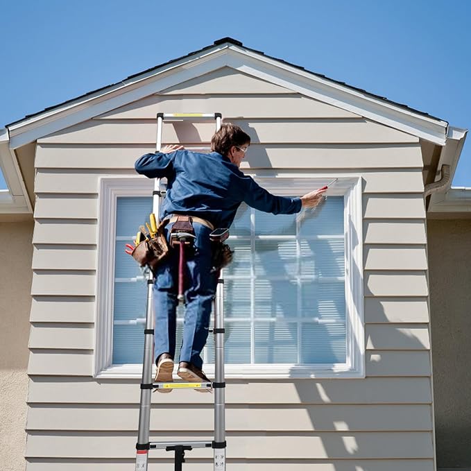 BOCOM 12.5 FT Aluminum Telescoping Ladder, Lightweight Multi-Purpose - Image 7
