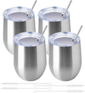 12oz/4 Pack Wine Tumbler Glasses by YEBTSLife