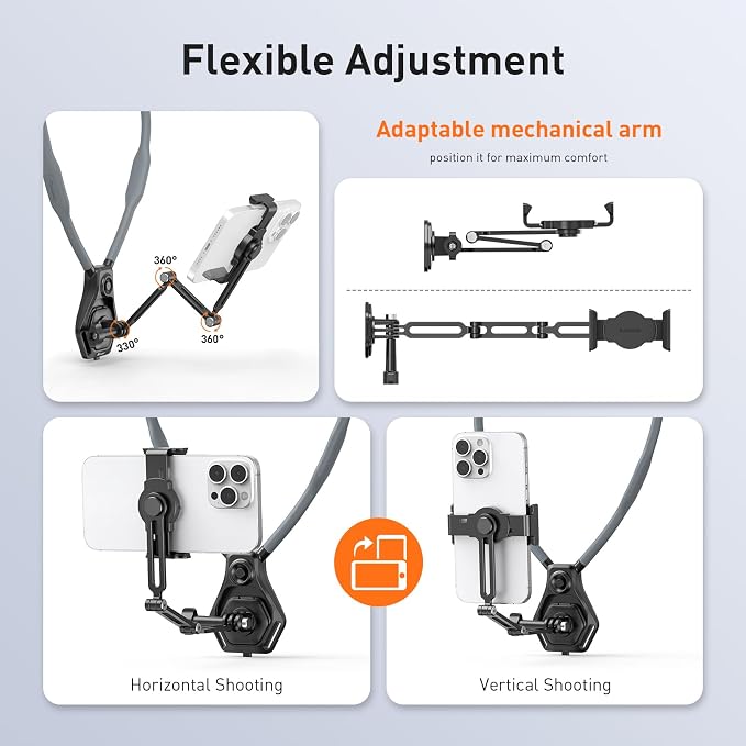AMAZEAR Hands-Free Neck Mount for Phone & Action Camera - Image 5