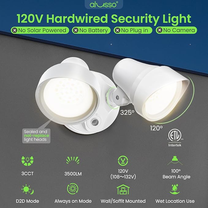 ALUSSO Dusk to Dawn Outdoor Lighting, 30W 3500LM Dusk Till Dawn Outdoor Light - Image 3