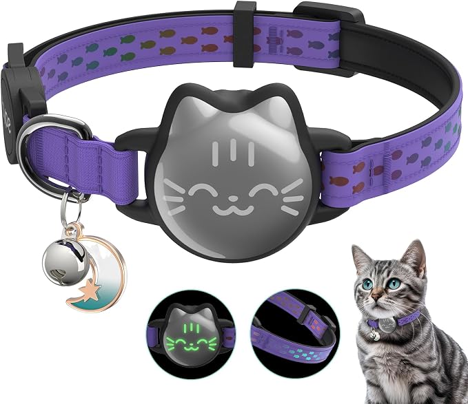 Waterproof Airtag 2nd & 1st Cat Collar, Breakaway Cat Airtag Collar by typecase
